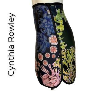 Cynthia Rowley Coral Design Skirt Size 10